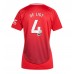 Maillot de foot Manchester United Matthijs de Ligt #4 Domicile vêtements Femmes 2024-25 Manches Courtes